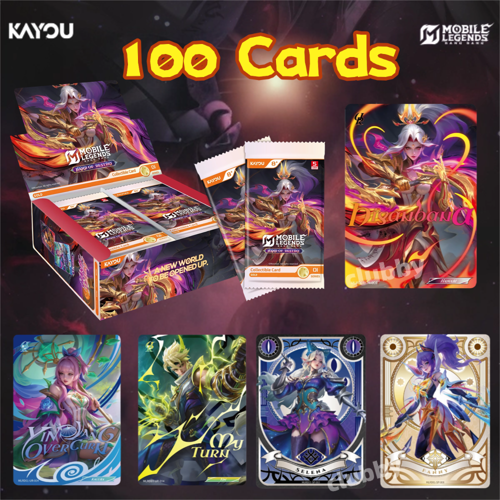 100Pcs MLBB cards kayou rare SP/PTR/UR card Mobile Legends Bang Bang ...