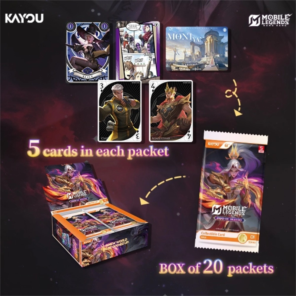 100Pcs MLBB cards kayou rare SP/PTR/UR card Mobile Legends Bang Bang ...
