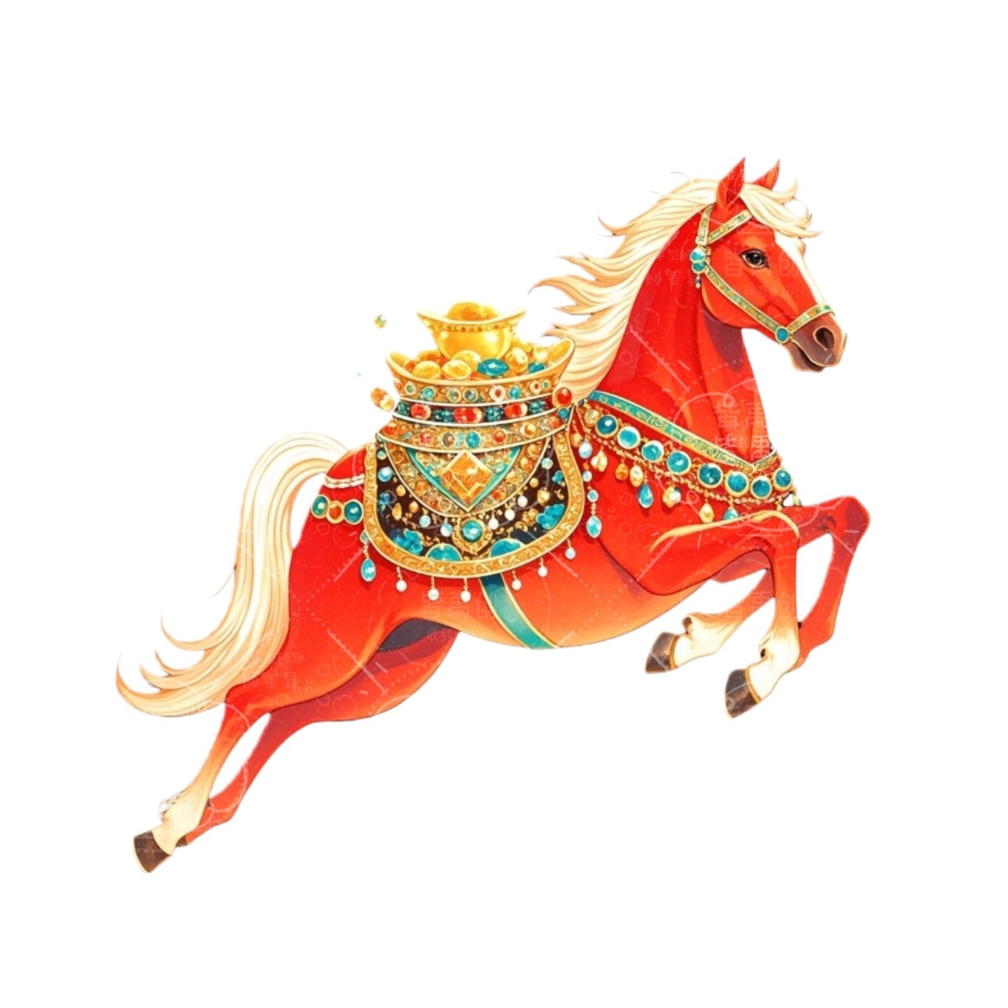 Red Horse Self-adhesive waterproof Wall Sticker 2026 Horse Year Chinese ...