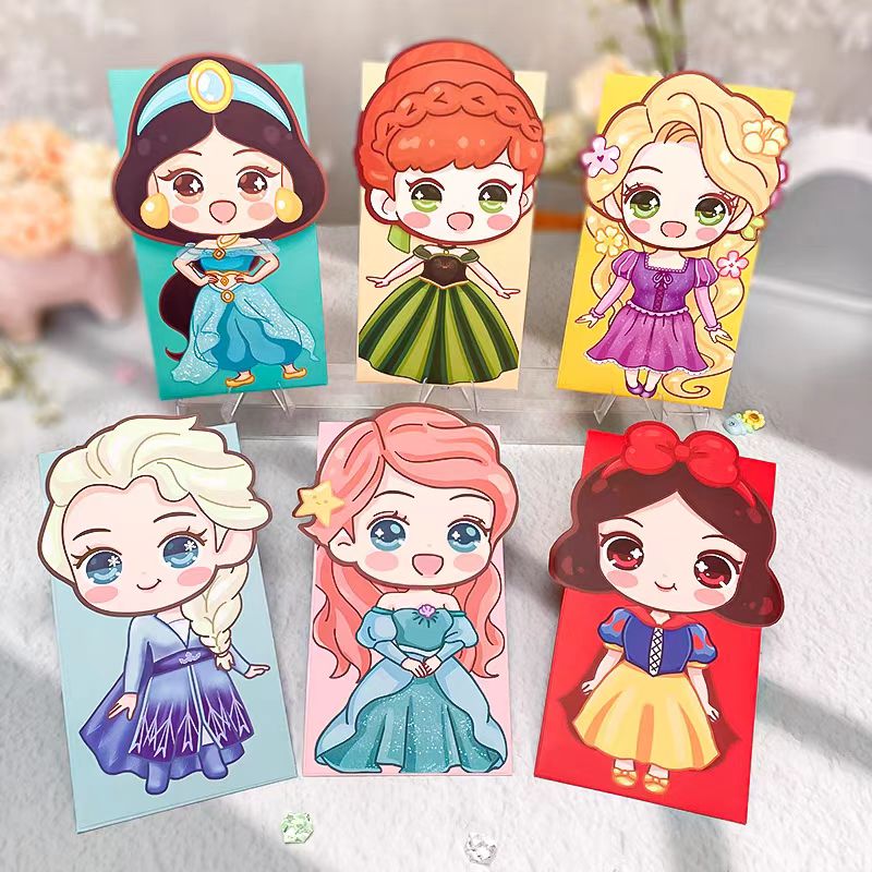 Cartoon Sanrio Angbao 2026 CNY New Year Red Packet Cute Frozen Princess ...