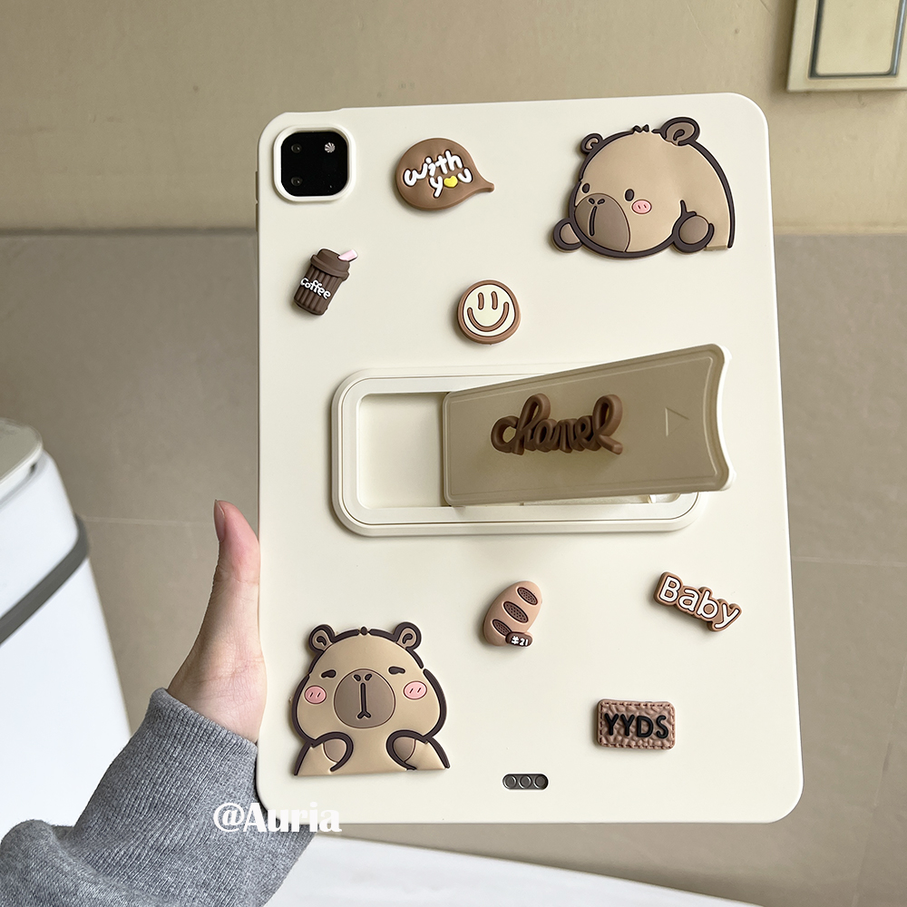 【With Foldable Stand】Skin-friendly Soft Silicone Cute Tablet Case With ...
