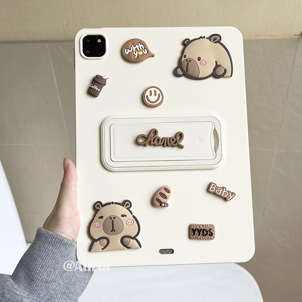 【With Foldable Stand】Skin-friendly Soft Silicone Cute Tablet Case With ...