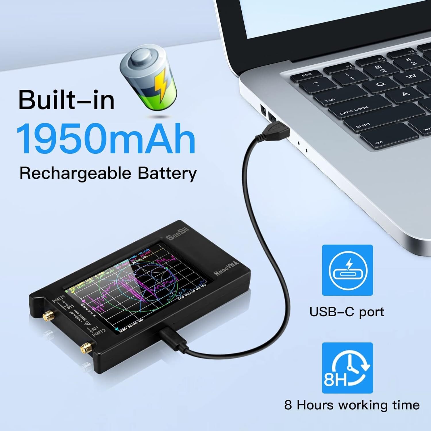 NanoVNA-H4 Vector Network Analyzer Lastest V4.3 10KHz-1.5GHz HF VHF U 4 Touch Screen Antenna Analyzer Ham Radio Measuring