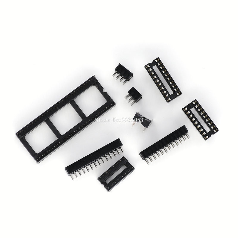 10pcs IC Seat 6 8 14 16 18 20 24 28 40 pin 2.54 mm Pin Pitch MCU Socket ...