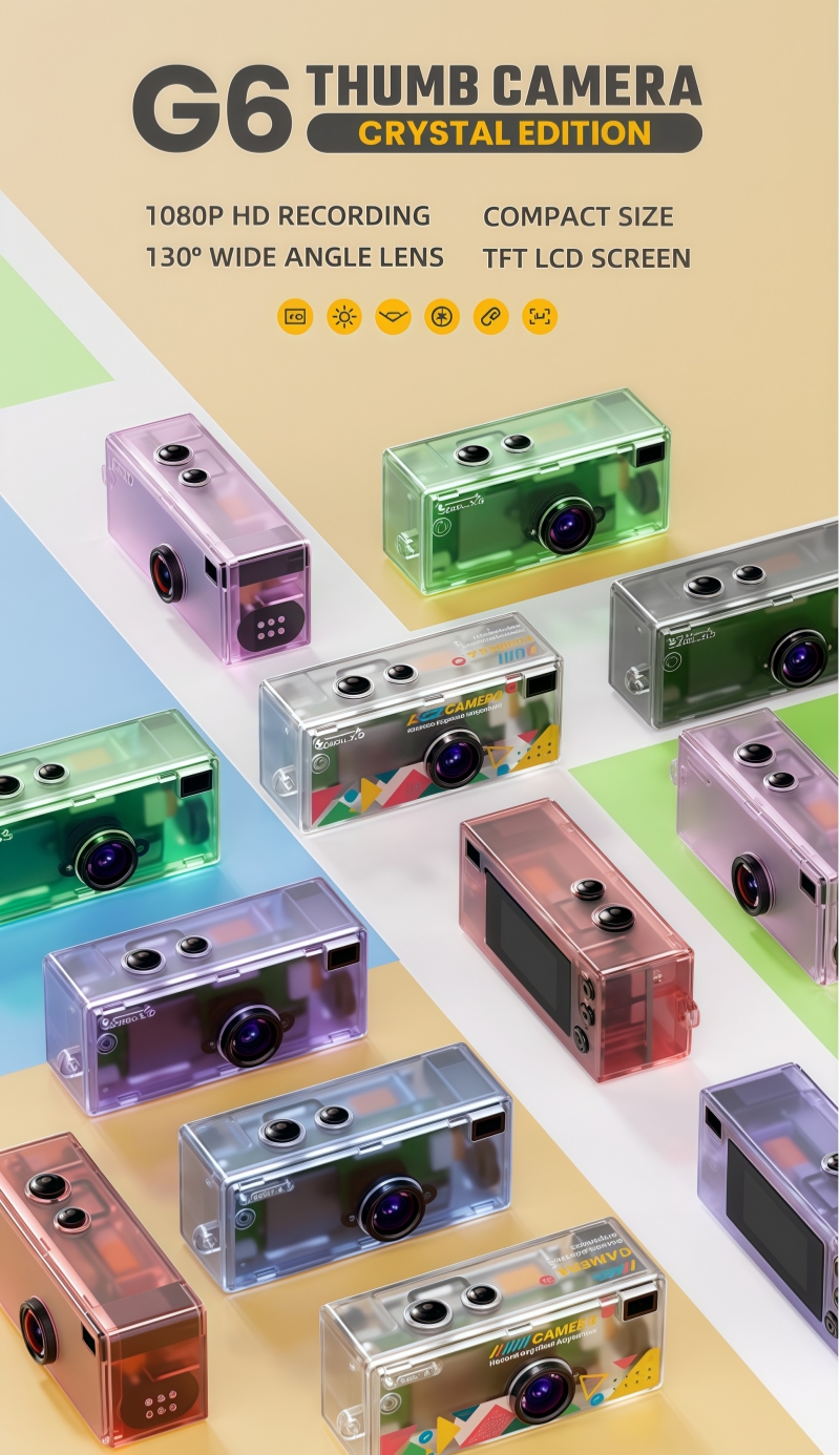 Mini Camera Action Camera Digital Wireless Hidden Thumb Camera G6 ...