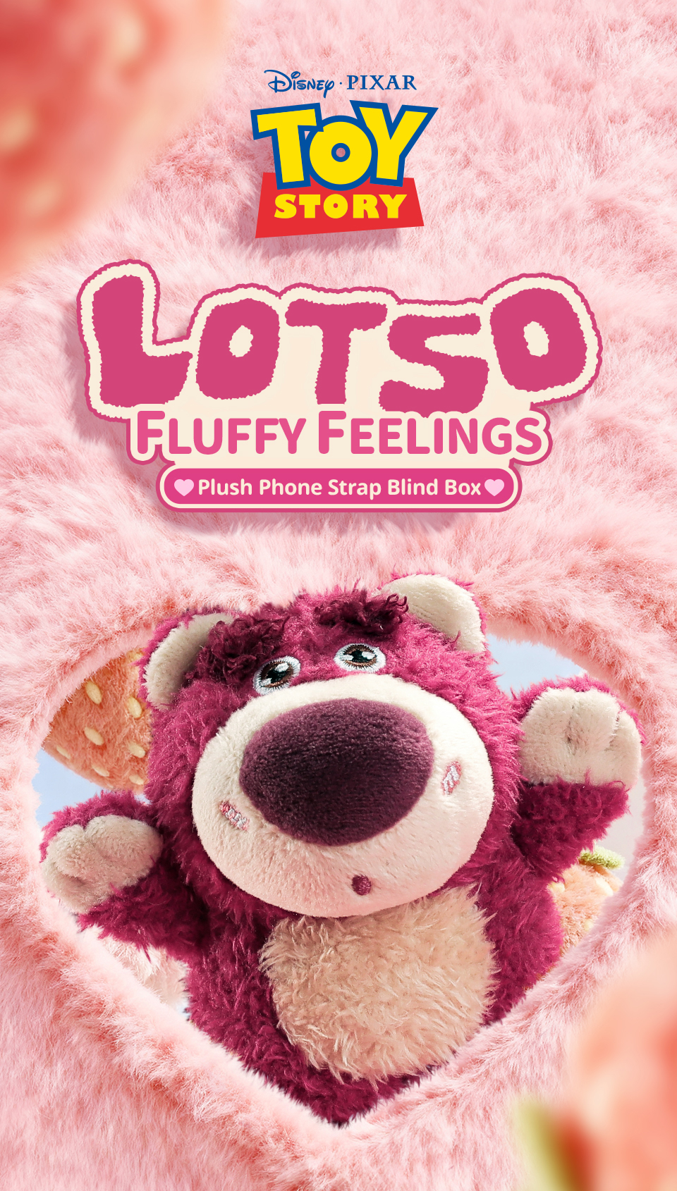 52TOYS Toy Story Lotso's Fluffy Feelings Series Plush Phone Strap Blind ...