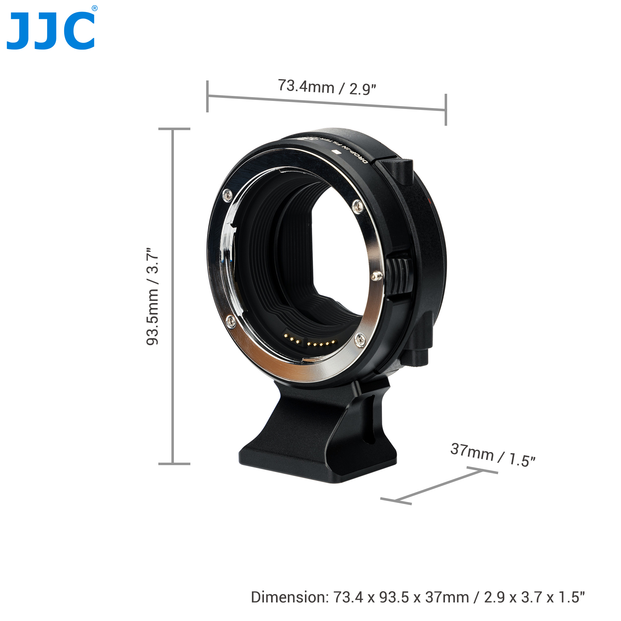 JJC EF-EOS M Lens Mount Adapter voor Canon EOS EF/EF-S Lens op Canon EF-M Mount Camera EOS M M2 M3 M5 M6 M6 Mark II M10 M50 M100 - Elektronische communicatie ondersteund
