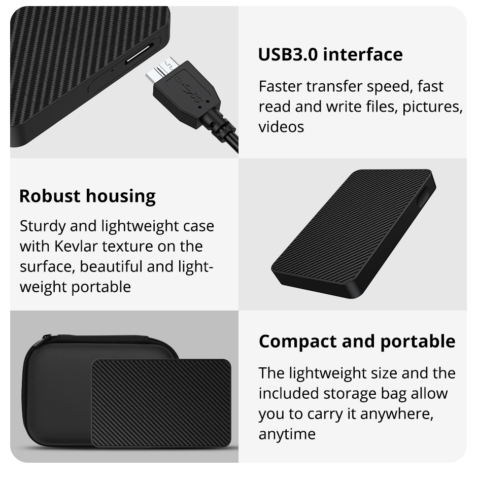 New Portable Mobile Hard Disk 320GB, 500GB, 1TB 2.5 