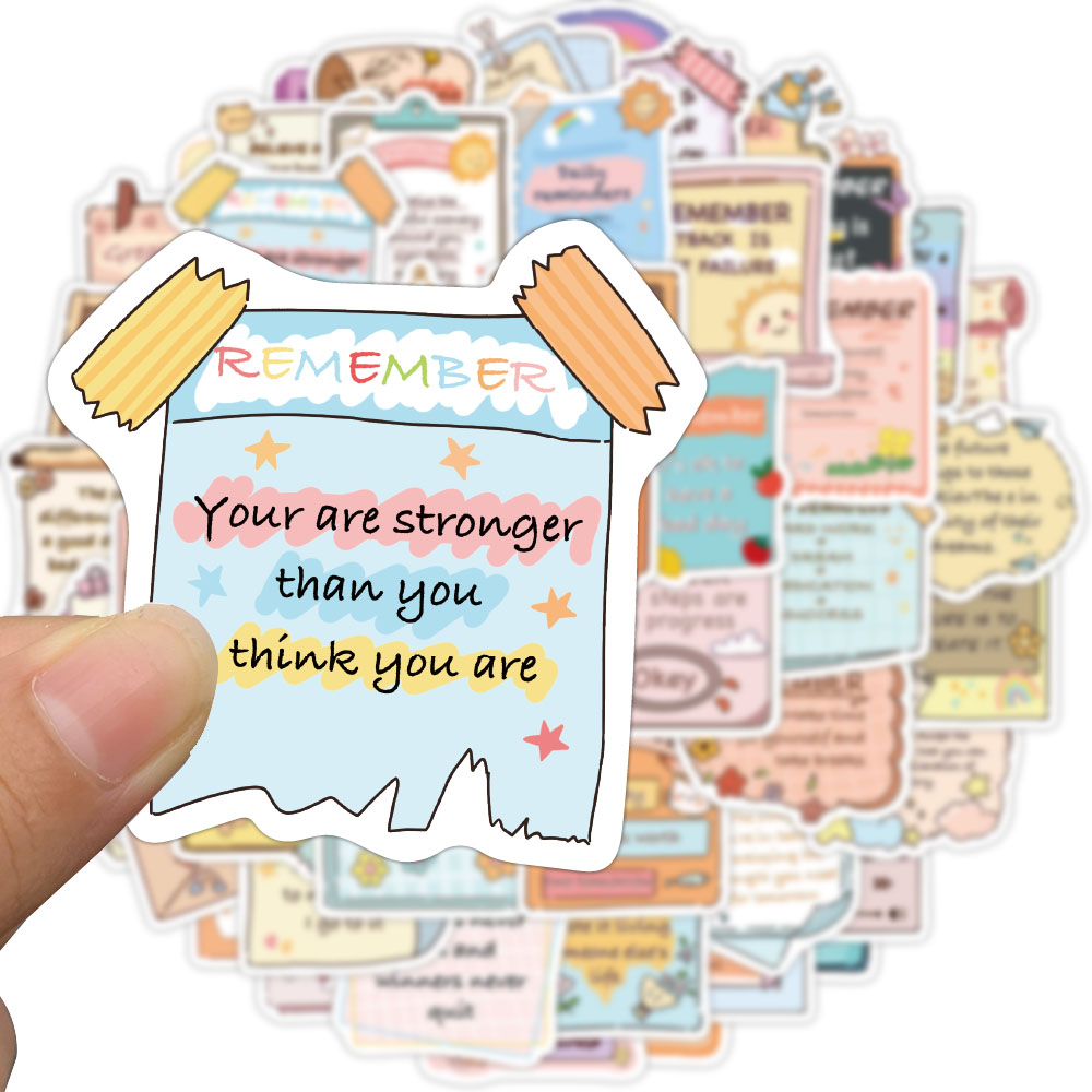 [Large Stickers]50pcs Motivational Phrase Stickers Inspirational ...