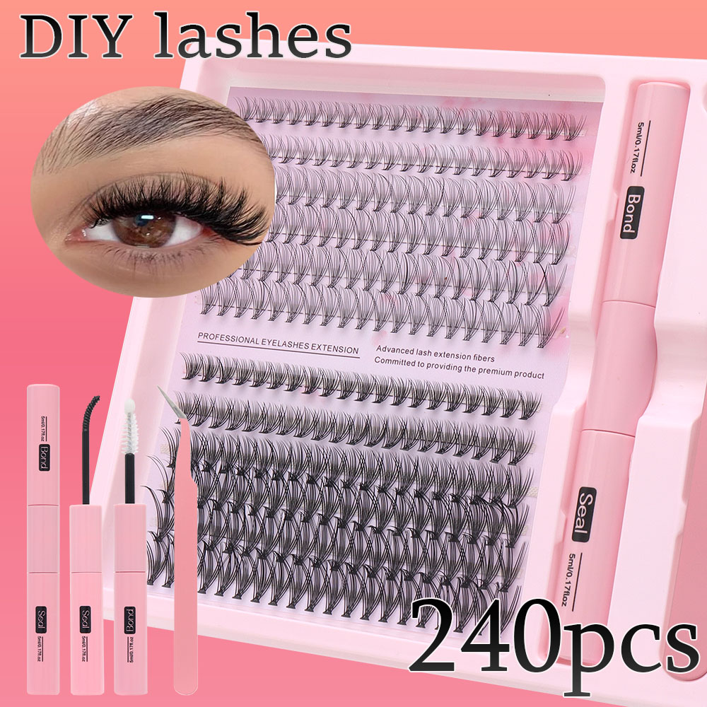 DIY Lash Cluster Kit (240pcs) – 10D/20D Volume Eyelashes, Full Set with ...