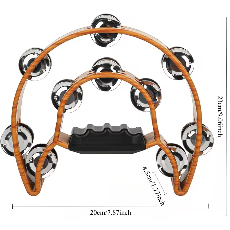 Wood Grain Double-Layer Hand Bell Drum - Performance & KTV Percussion ...