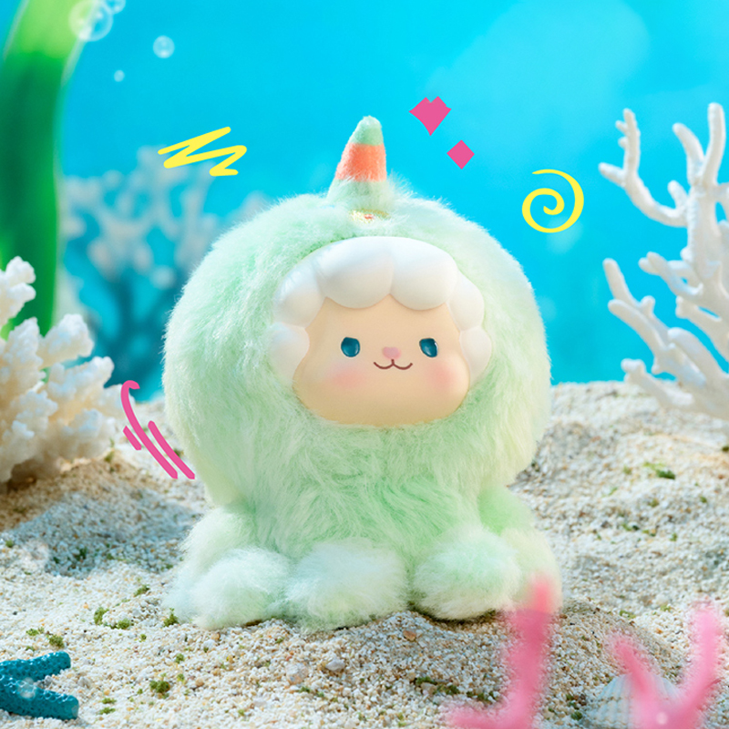 MINISO curly sheep ocean adventure series - cute & vinyl & plush blind ...