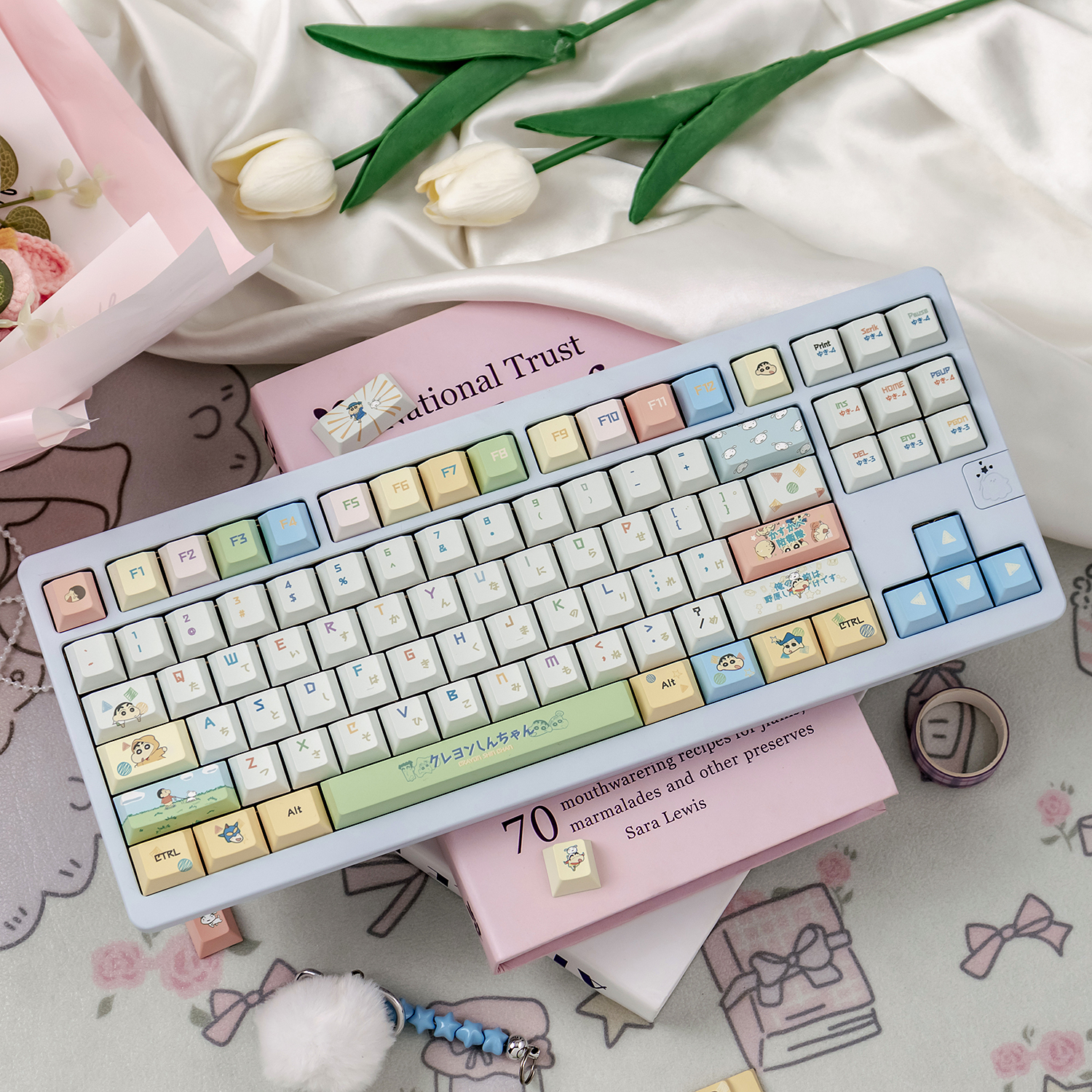 Crayon Shinchan Keycaps Carton Japanese root cute PBT Cherry Profile ...