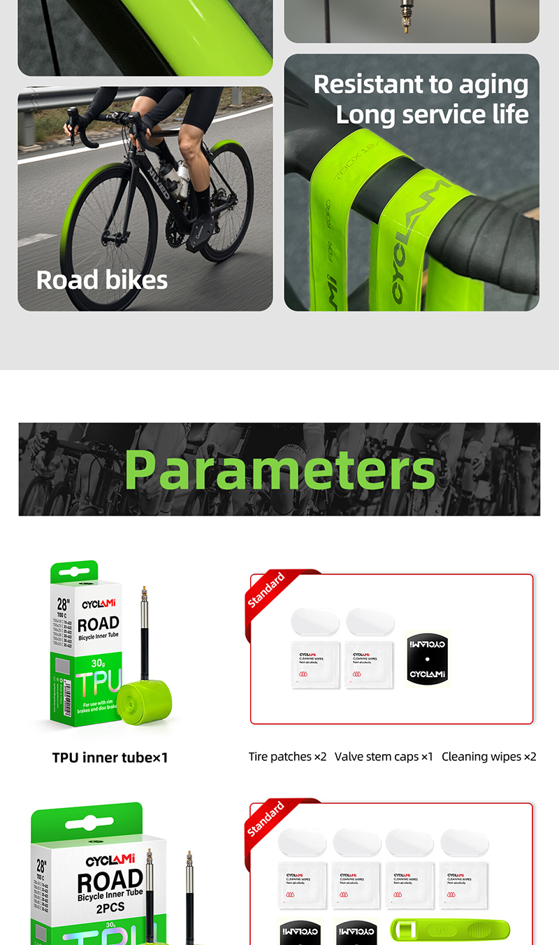 CYCLAMI Ultralight Bike TPU Inner Tube 700C 700 X 18 23 25 28 30 32 ...