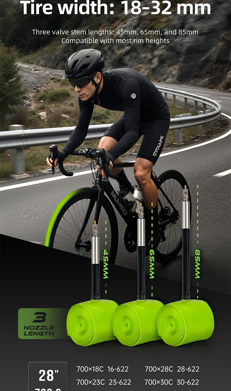 CYCLAMI Ultralight Bike TPU Inner Tube 700C 700 X 18 23 25 28 30 32 ...