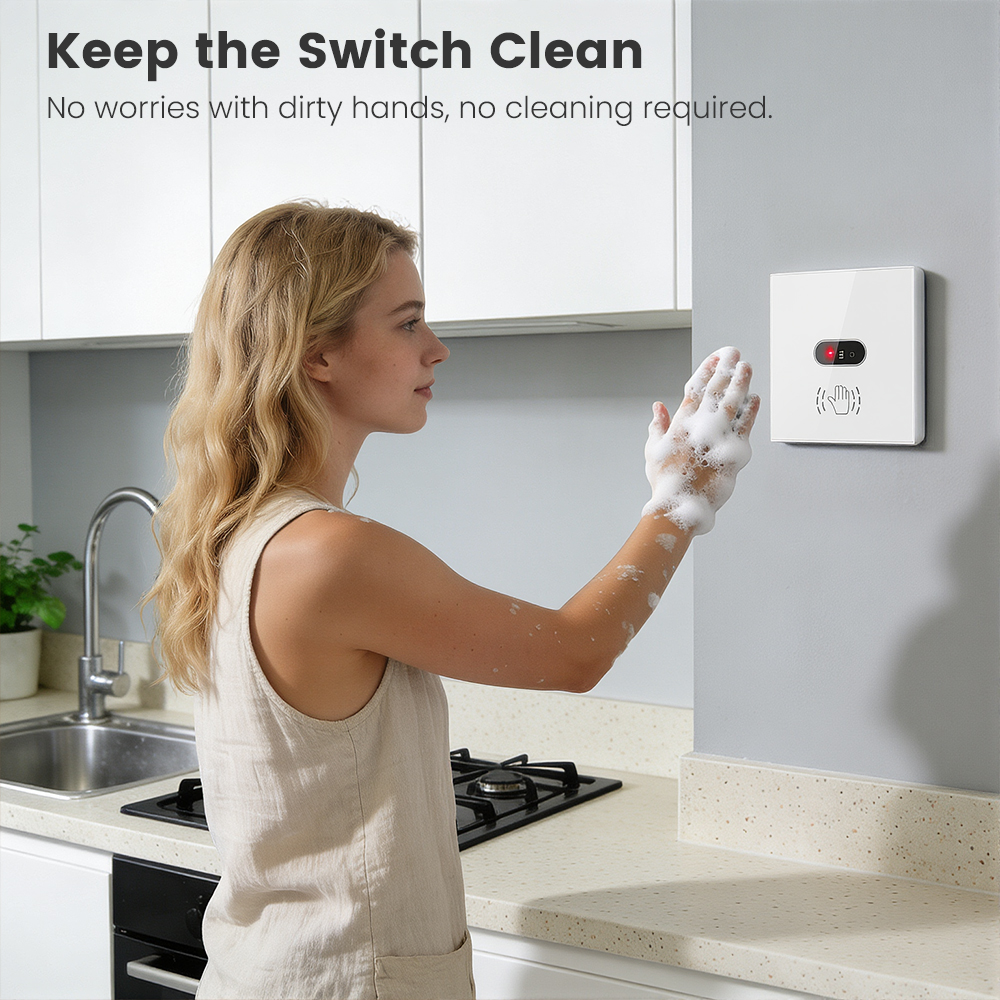 SMATRUL Tuya WiFi Hand Wave Switch Smart Light Wall EU Switch IR Sensor ...