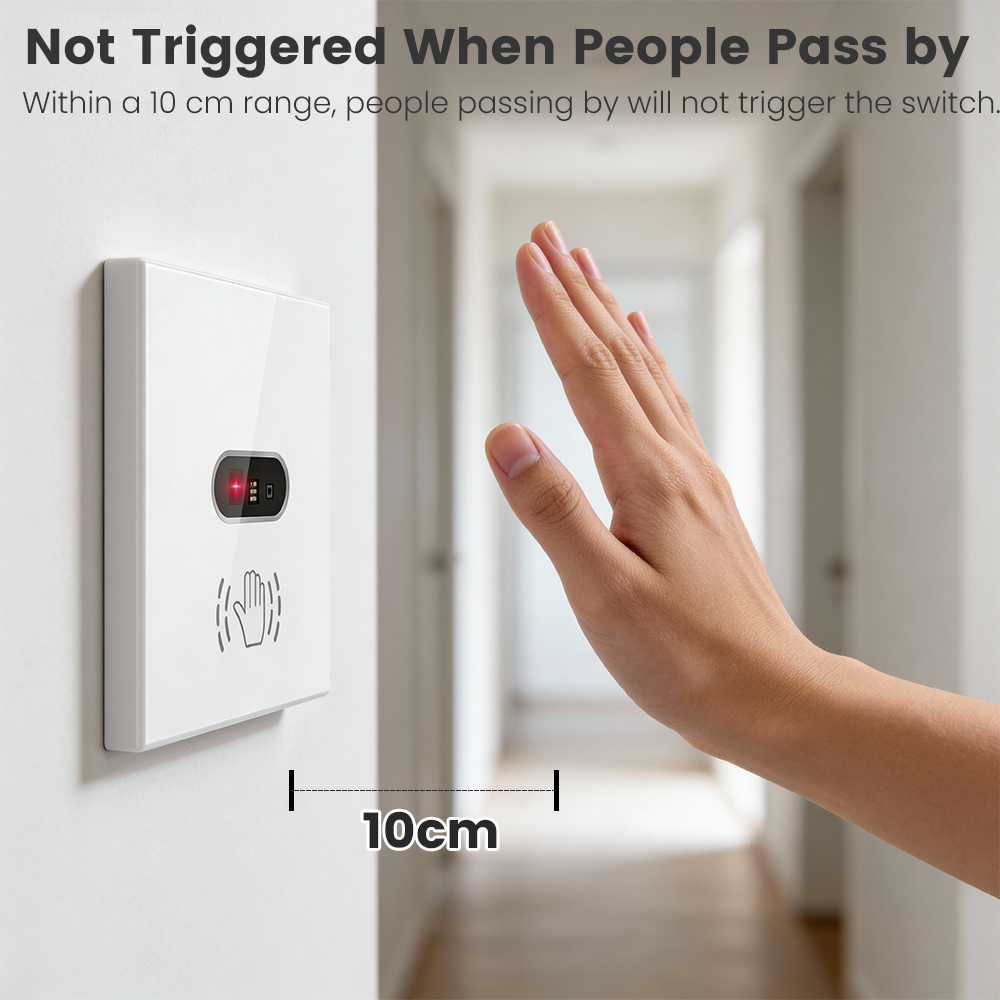 SMATRUL Tuya WiFi Hand Wave Switch Smart Light Wall EU Switch IR Sensor ...