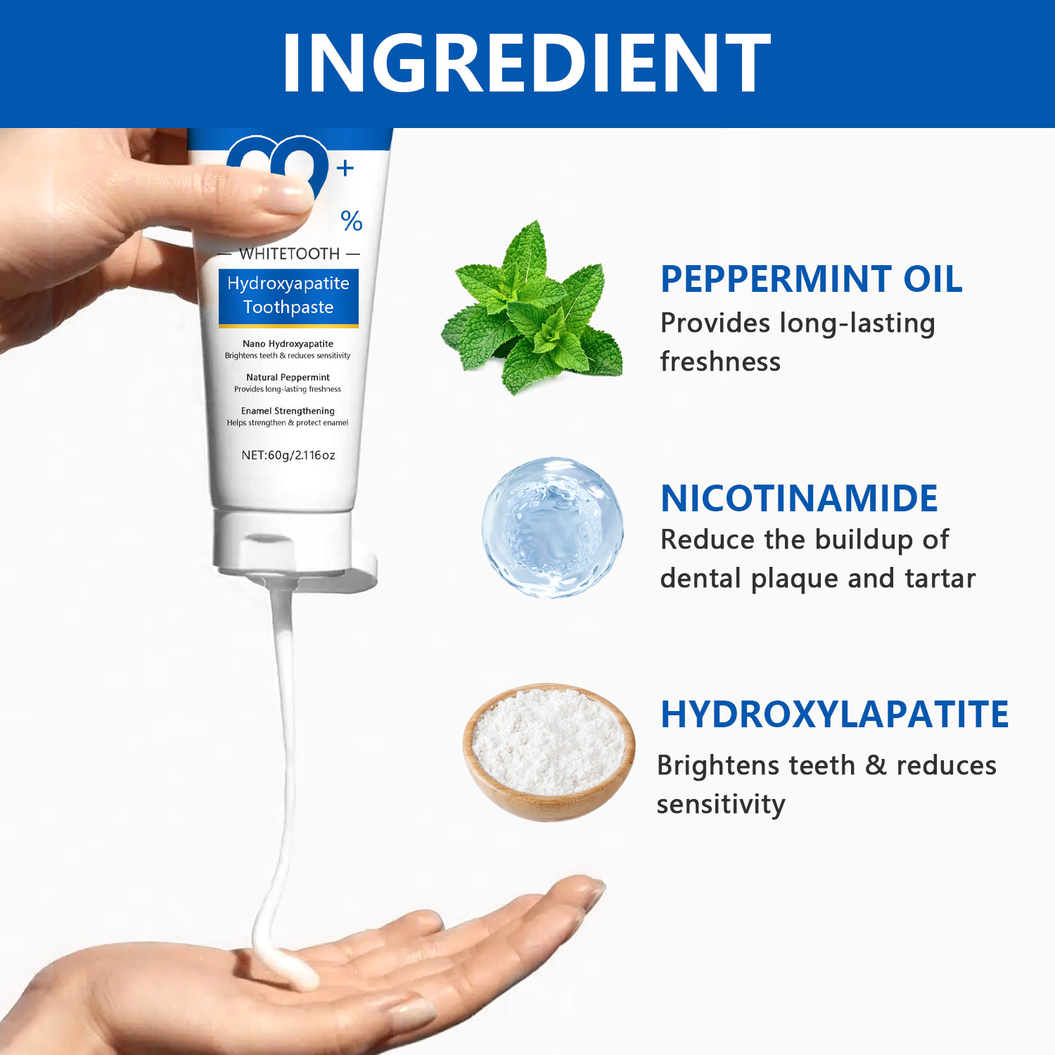 Hydroxyapatite Toothpaste with Nano Technology – Brightens Teeth ...
