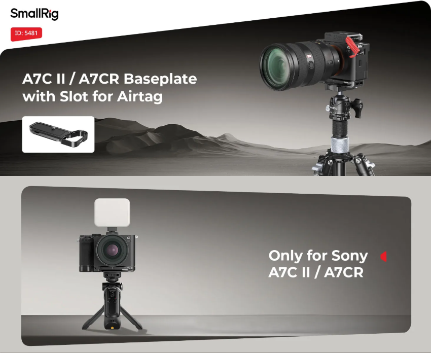 SmallRig A7C II/A7CR Mount Plate with AirTag Slot for Sony Alpha 7C II ...