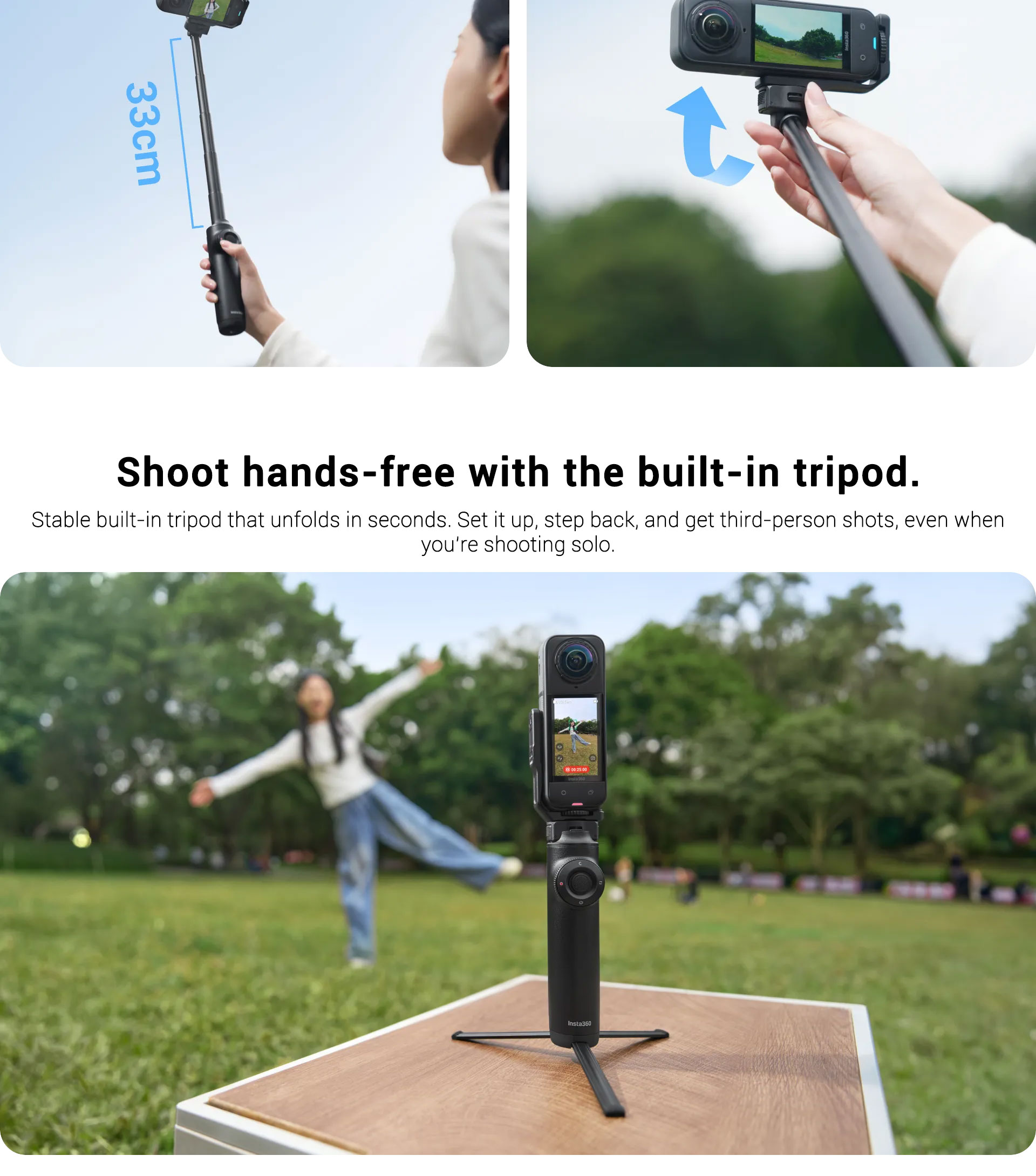 Insta360 Free Framing Selfie Stick for Insta360 X5/X6 | Shopee Singapore