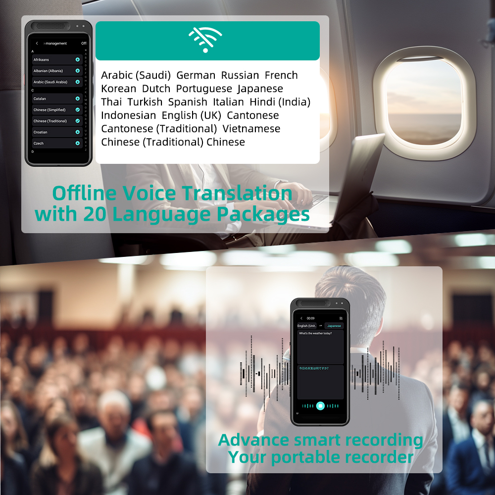 VORMOR Portable Audio Translator Z6 Smart Voice Translation Support 138 ...