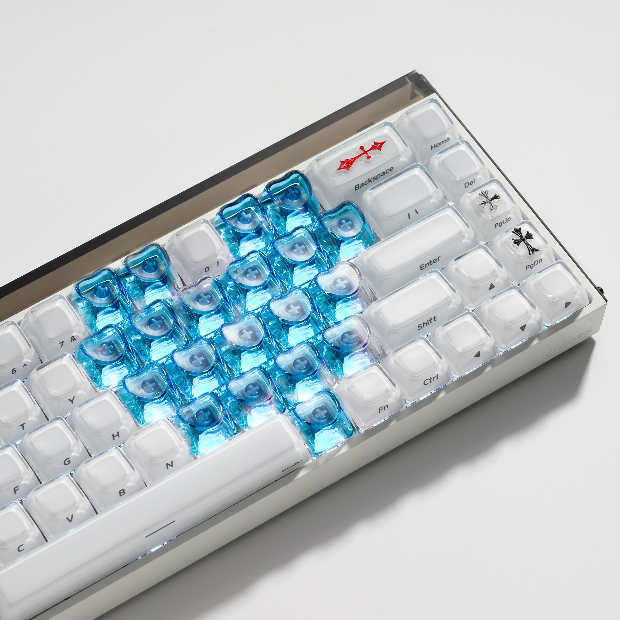 XVX Optic Heart Series 21 Keys Only Clear Keycaps OEM Profile Keycaps ...