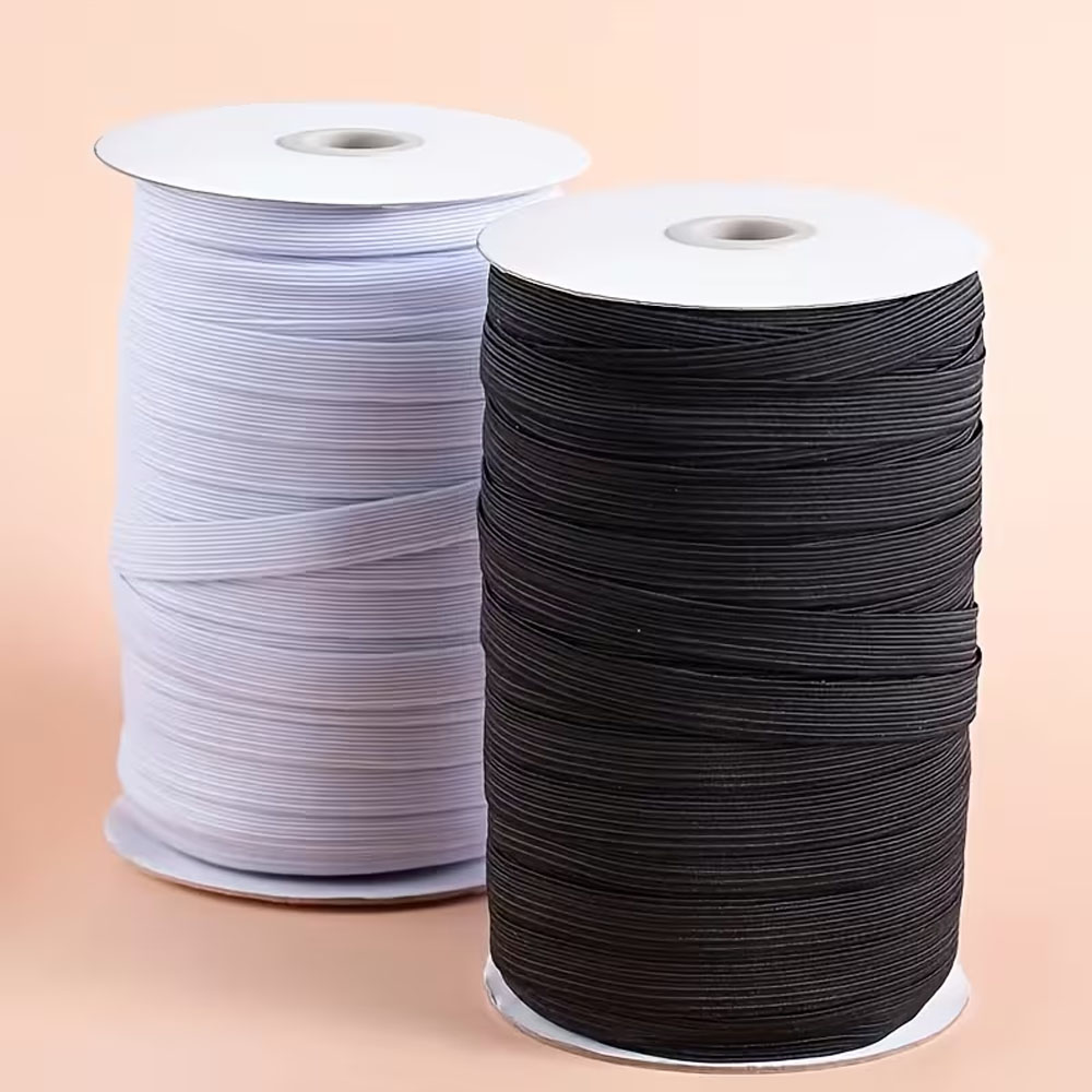 Sewing Elastic Cord Bands Flat Braided Stretch Strap Rope for Waistband ...