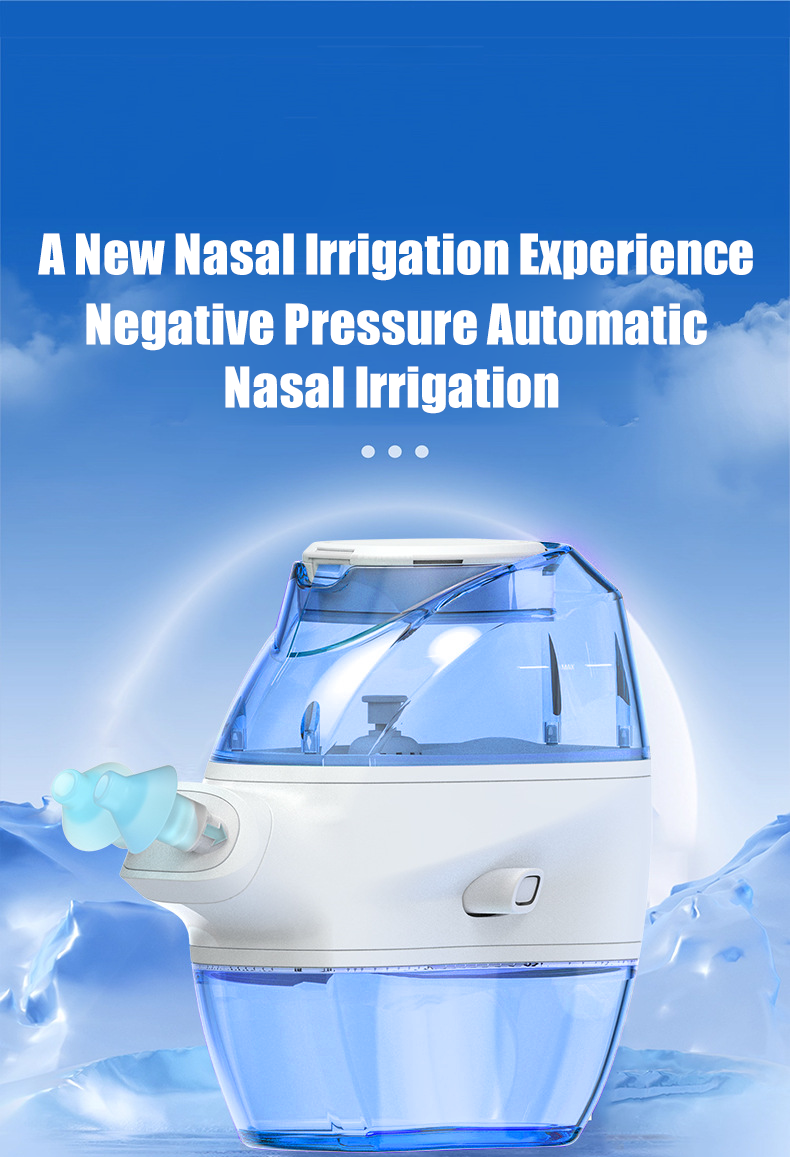 Electric Nasal Rinse Device 360° Rotating Double-Head Automatic ...