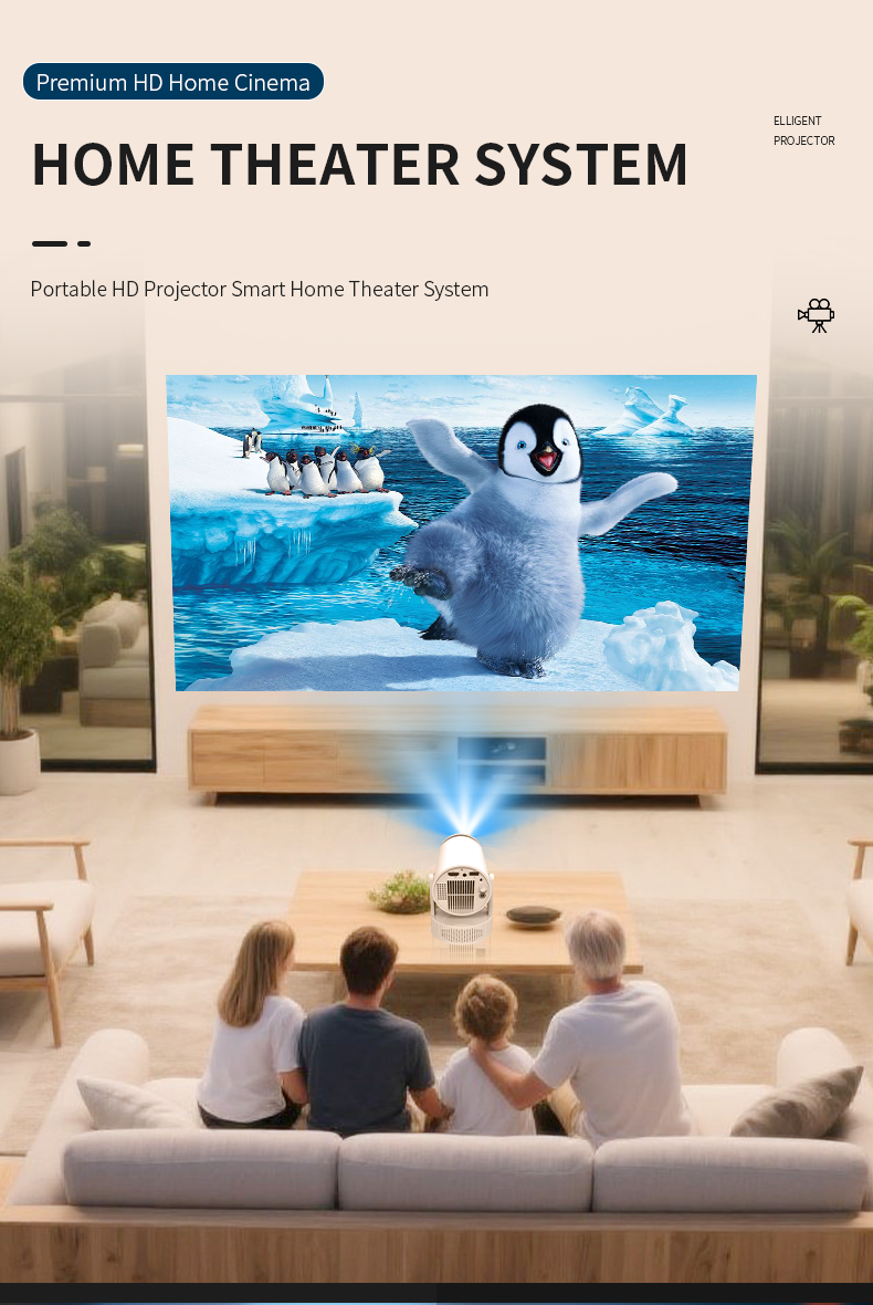 SALANGE HY300 Pro Max 4K Projector Android 11 with battery Built-in 5W ...