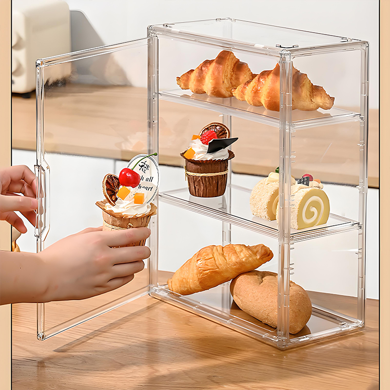 DUOZAN Transparent Cake Display Box Acrylic Display Case for Pastry ...