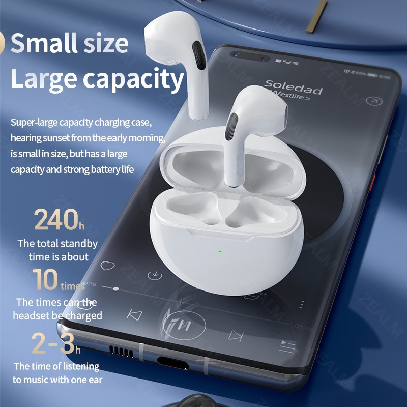 Pro6 Wireless Earbuds TWS Bluetooth, Endurance, Sport Headset with Mic ...