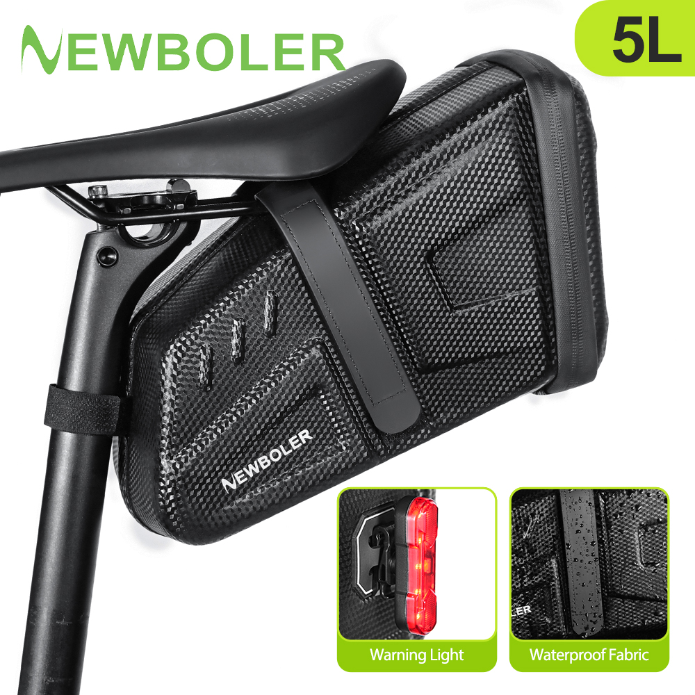 Newboler 5L EVA Hard Shell Bike Seat Saddle Bag Large Capacity ...
