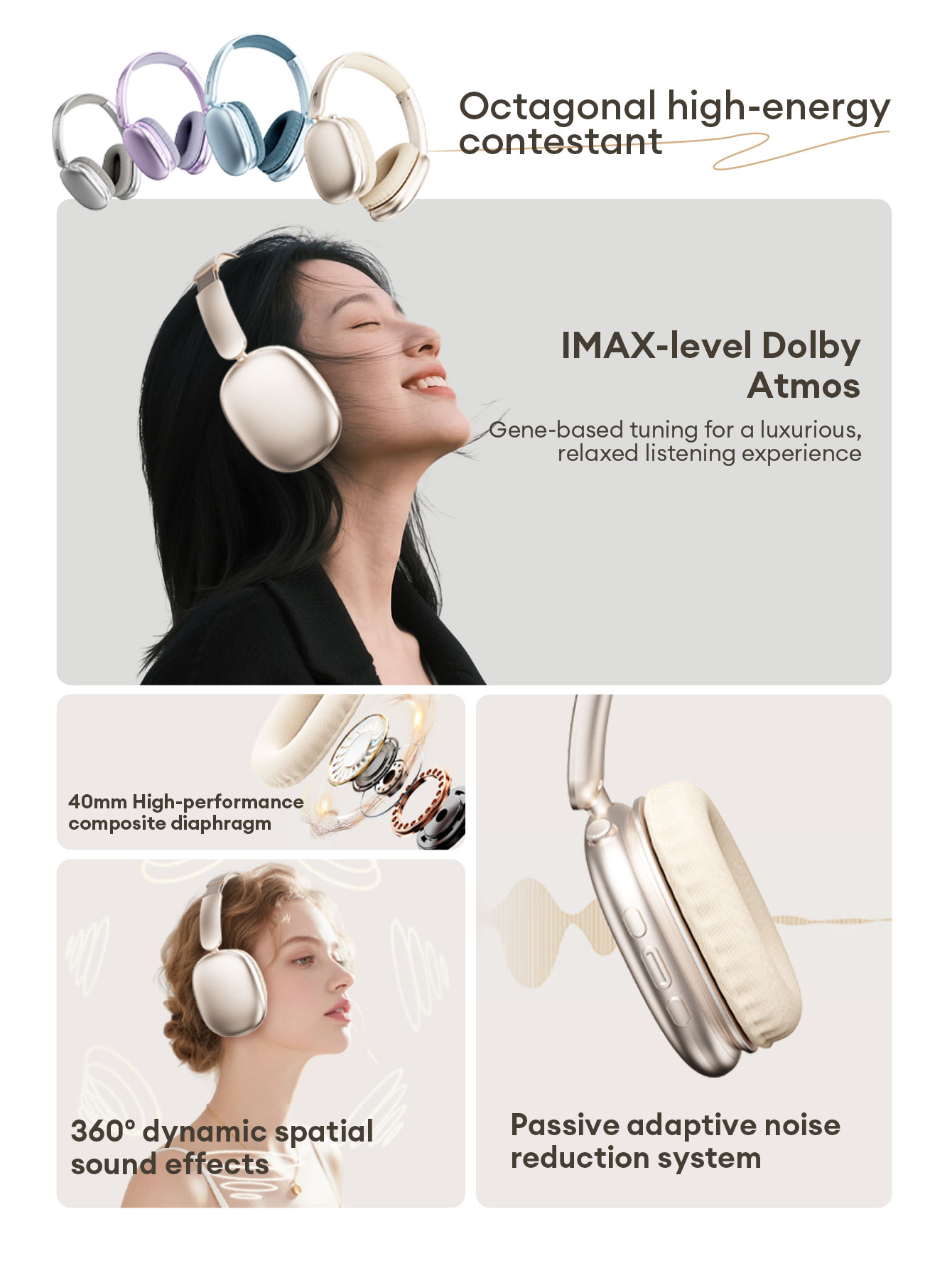 Lenovo LS107 Bluetooth Headphones and Wireless Headset with Bluetooth 6 ...