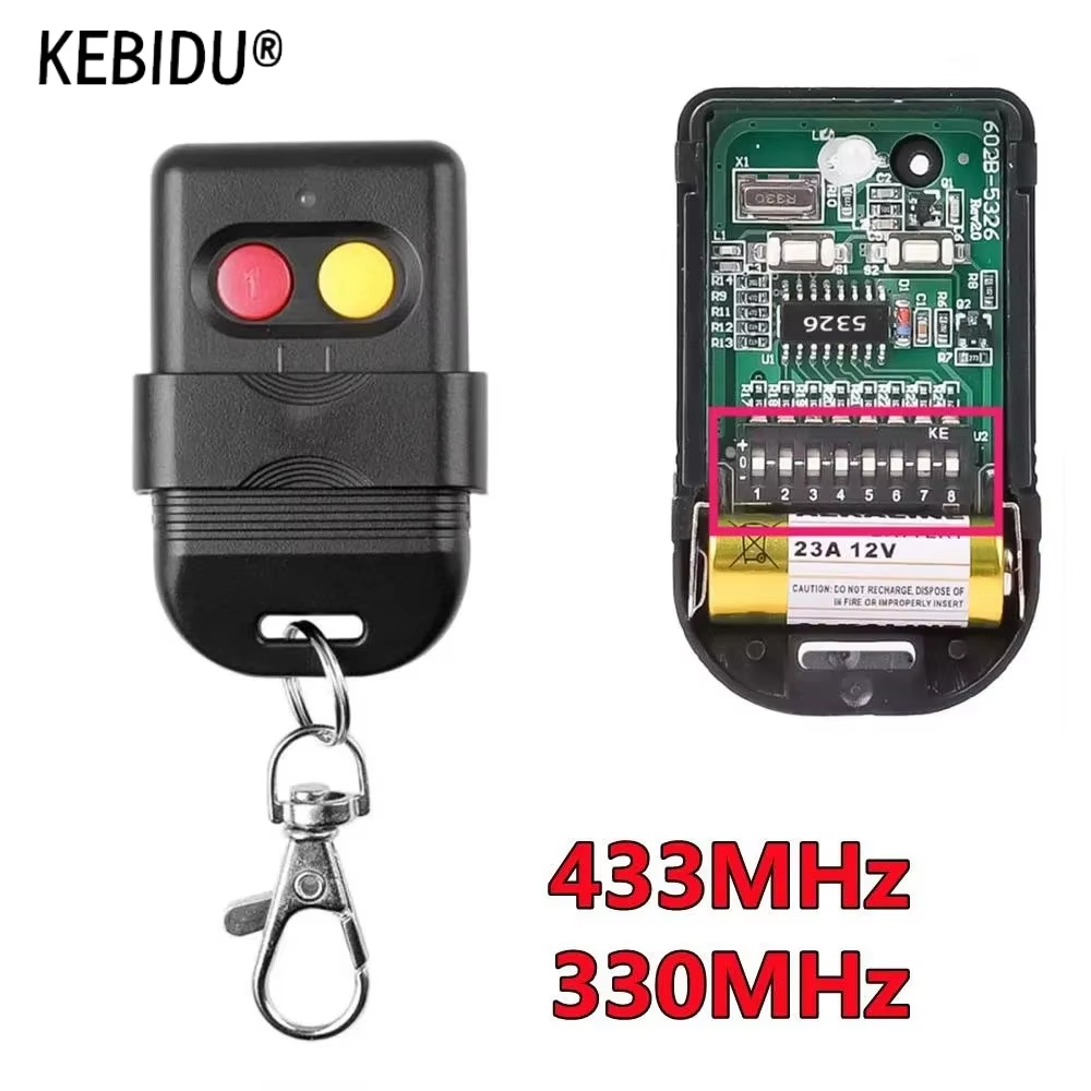 2Pcs SMC5326 330Mhz 433Mhz Autogate Door Key 8 Dip Switch Auto Gate ...