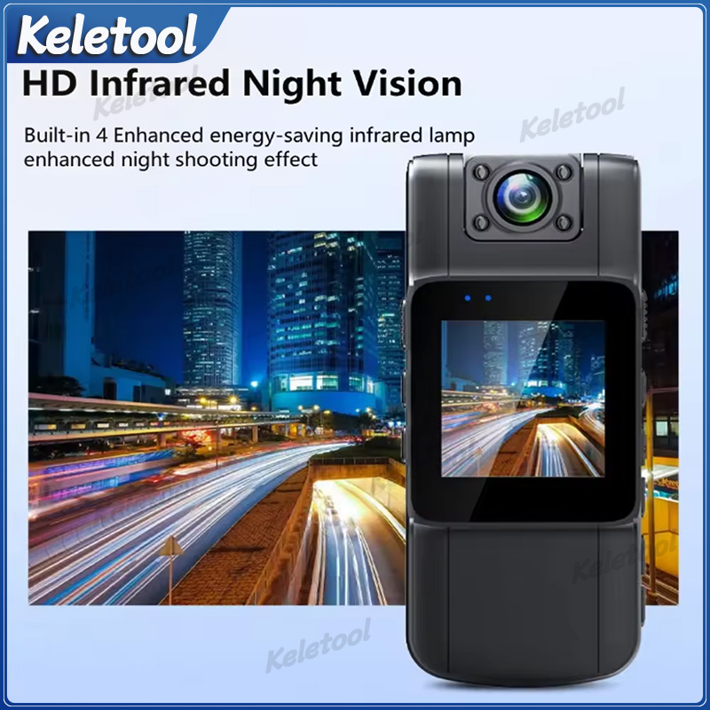 4K HD Body Camera Police Mini Wearable Cam with Infrared Night Vision ...
