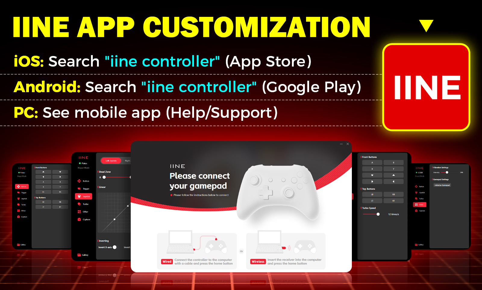 IINE Retro Pocket Game Controller /Compact & Portable Hall Joysticks ...