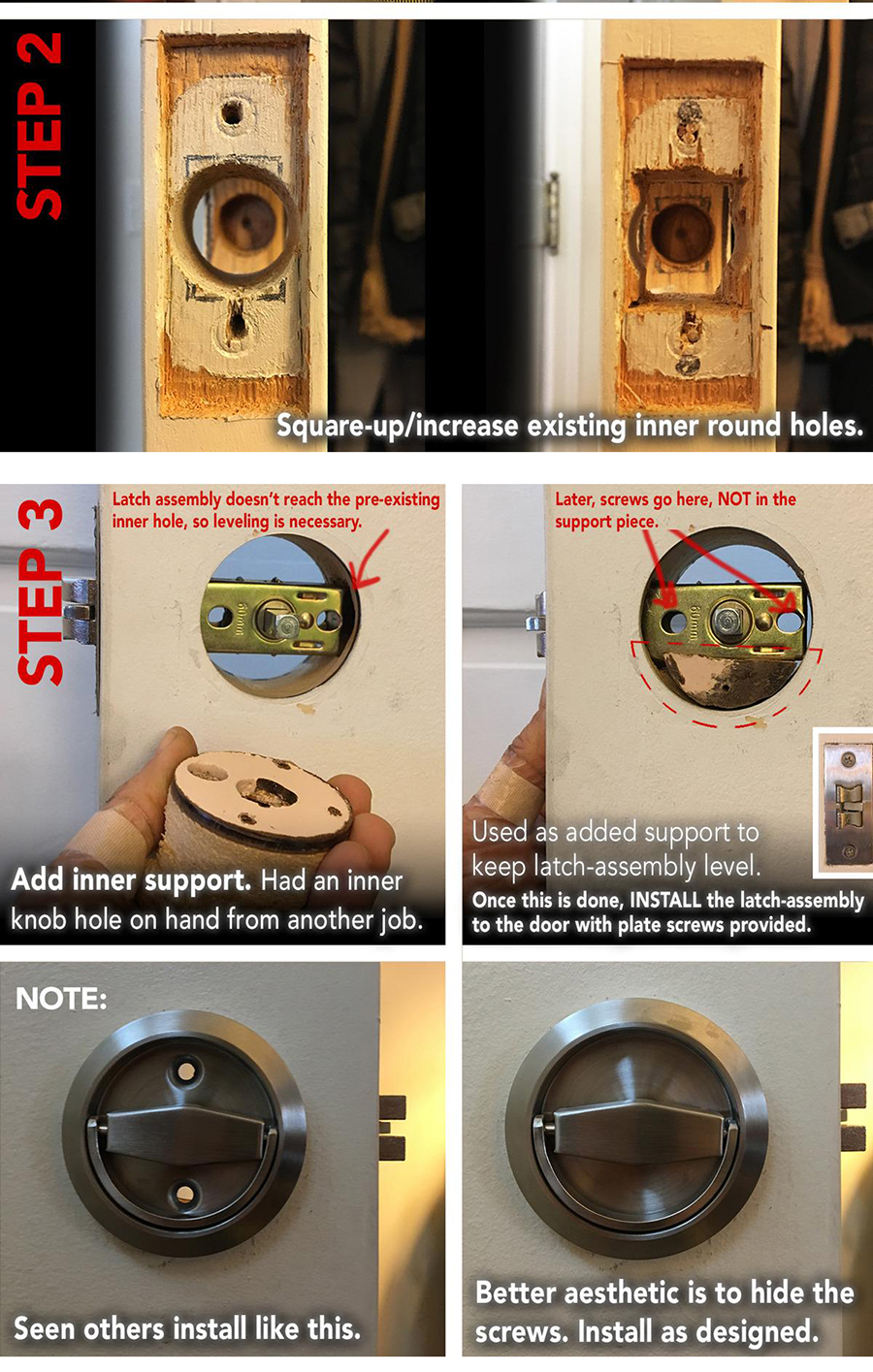 NAIERDI Stainless Steel Keyless Pocket Door Lock Corridor Sliding Door ...