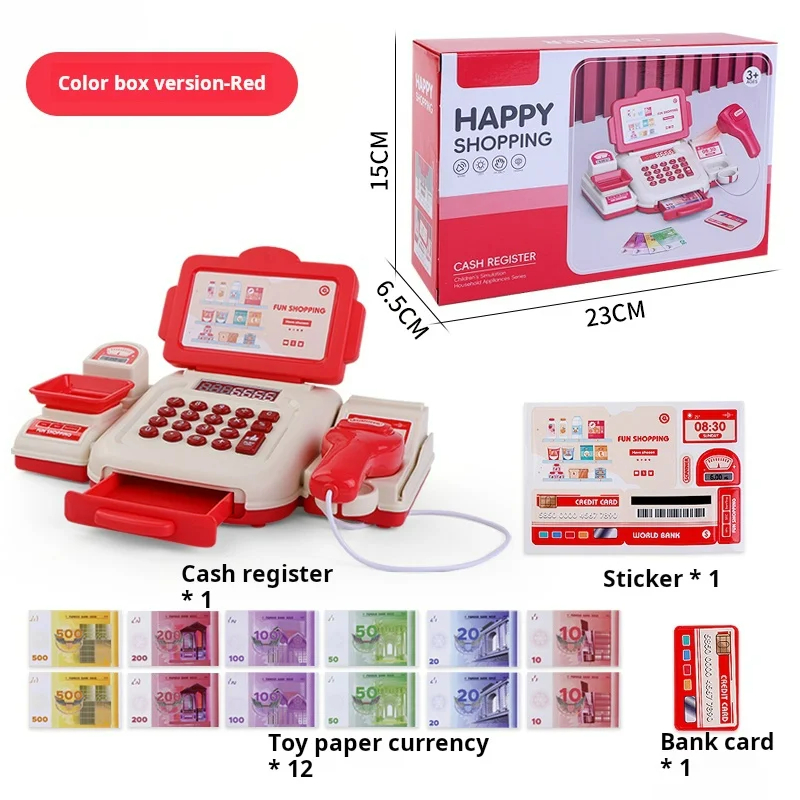 Kids Supermarket Checkout Cashier Playset with Puzzle, Ideal Birthday ...