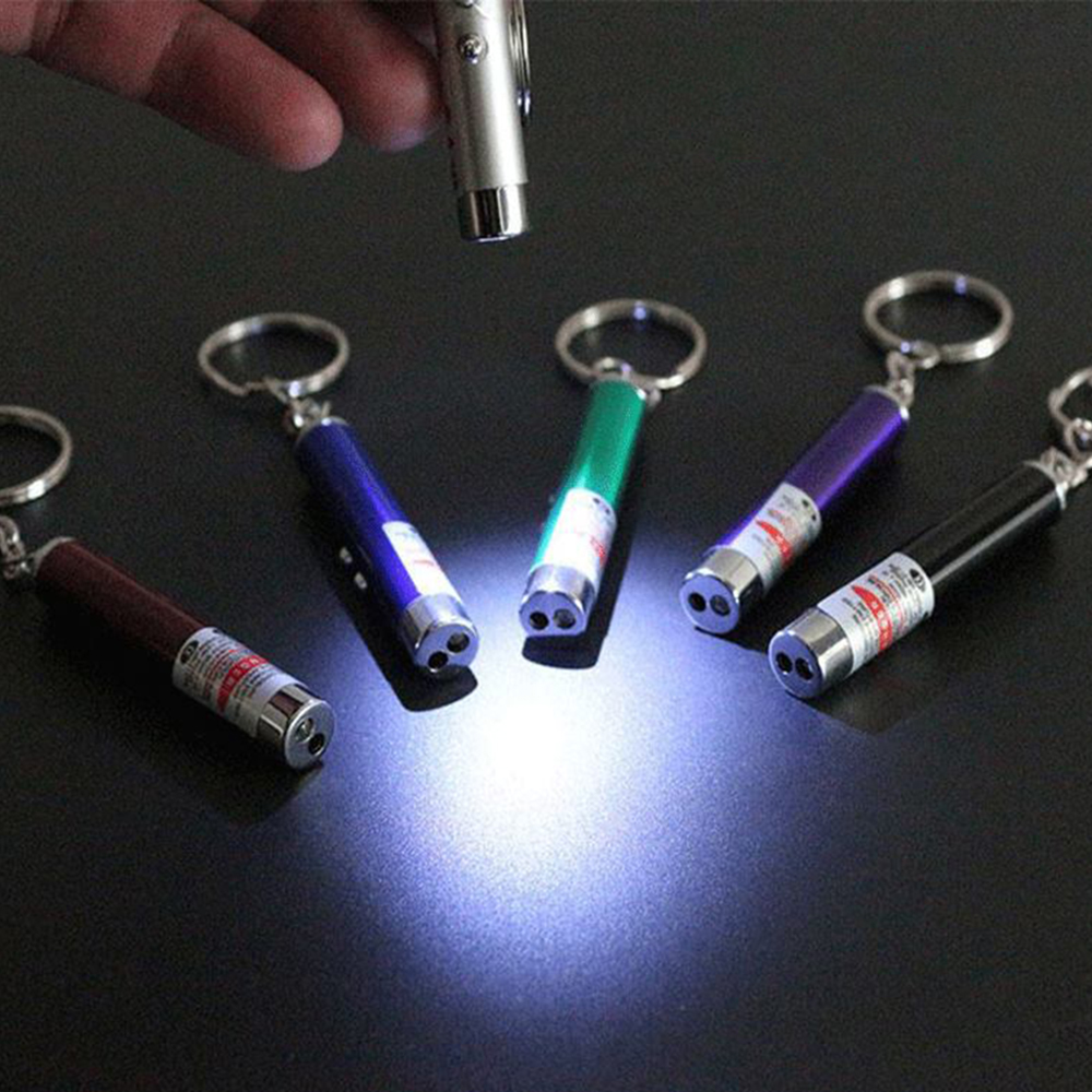 4mW Keychain Laser Pointer 2 In 1 Light Lazer Red Laser Lazer Pointer ...