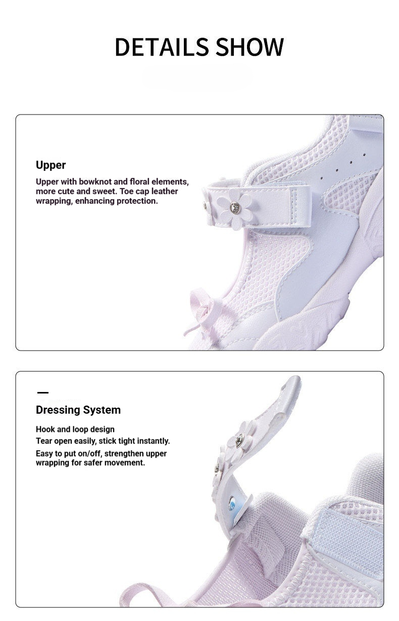 361° Girls Mesh Hook And Loop Casual Shoes 2026 New Summer Autumn ...