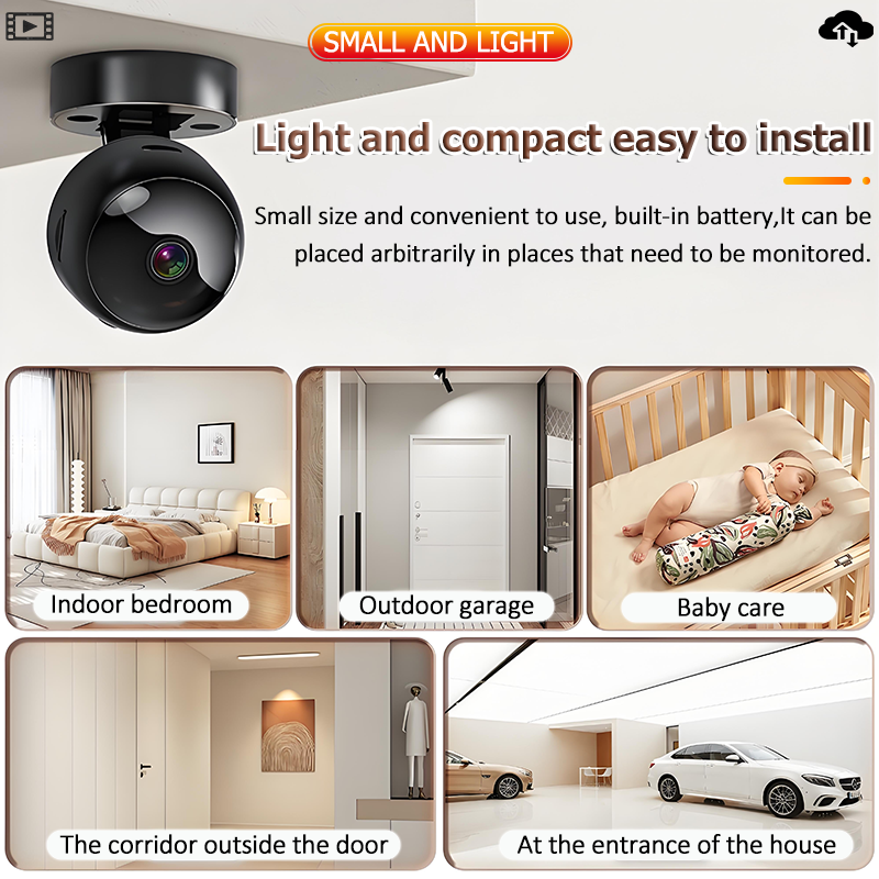 【local stock】8k hd wifi wireless cctv home camera mini camera 360 ...