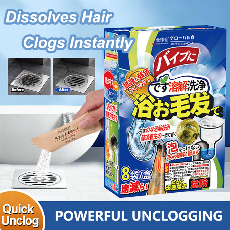 Unclog Sink Drain Powder Clog Remover Cleaner Bathroom Kitchen Pipe ...