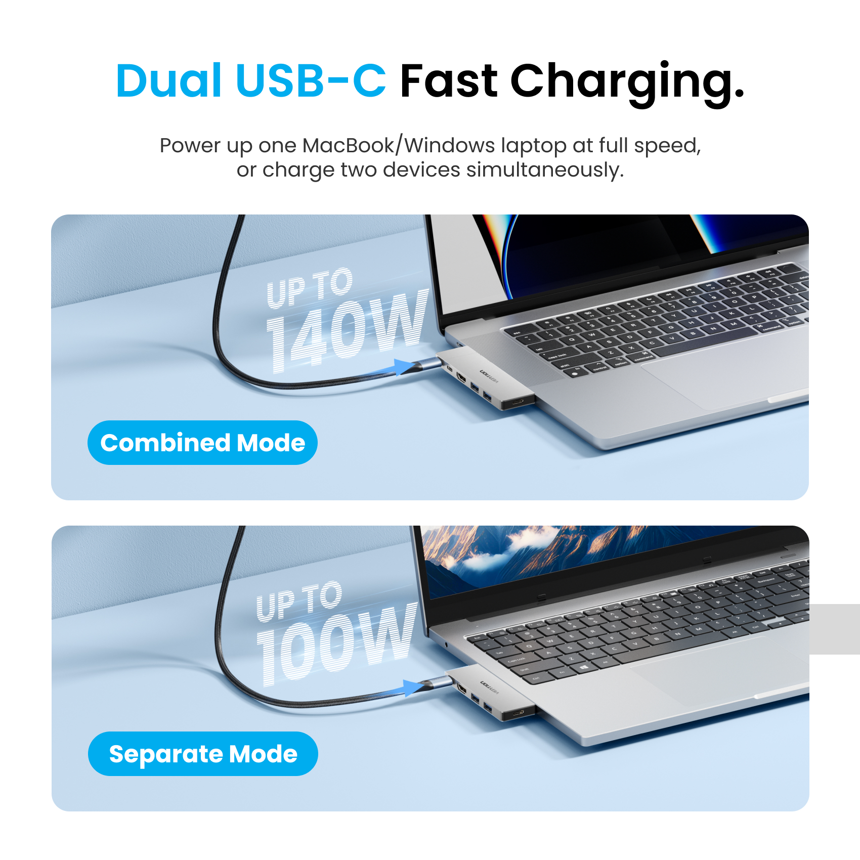 Vention Type-C 6-in-1 Hub Docking Station, Plug-in Design 8K@240Hz ...