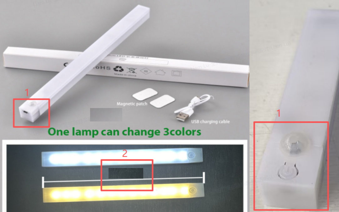 LED Light Rechargeable USB Night Light Motion Sensor Smart Wireless ...