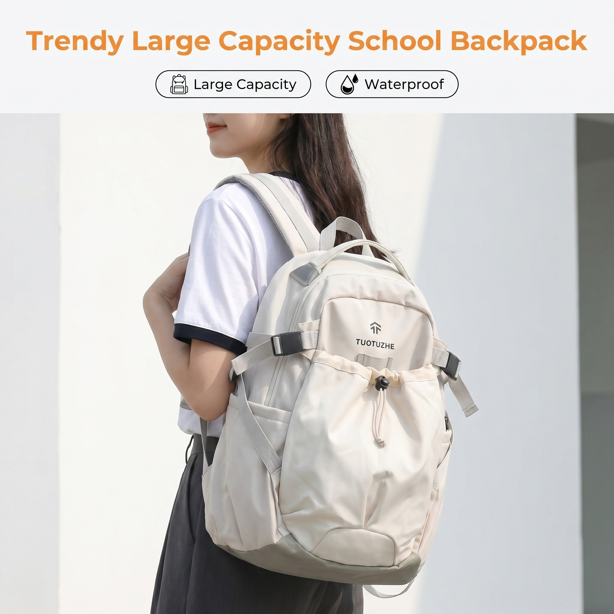 2026 New Style Korean Macaron Color Drawstring Backpack Men Women ...