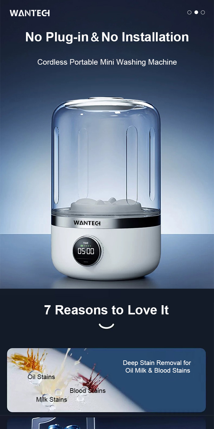 【SG Stock】 WANTECH™ Mini Washing Machine Portable Small Laundry Machine ...
