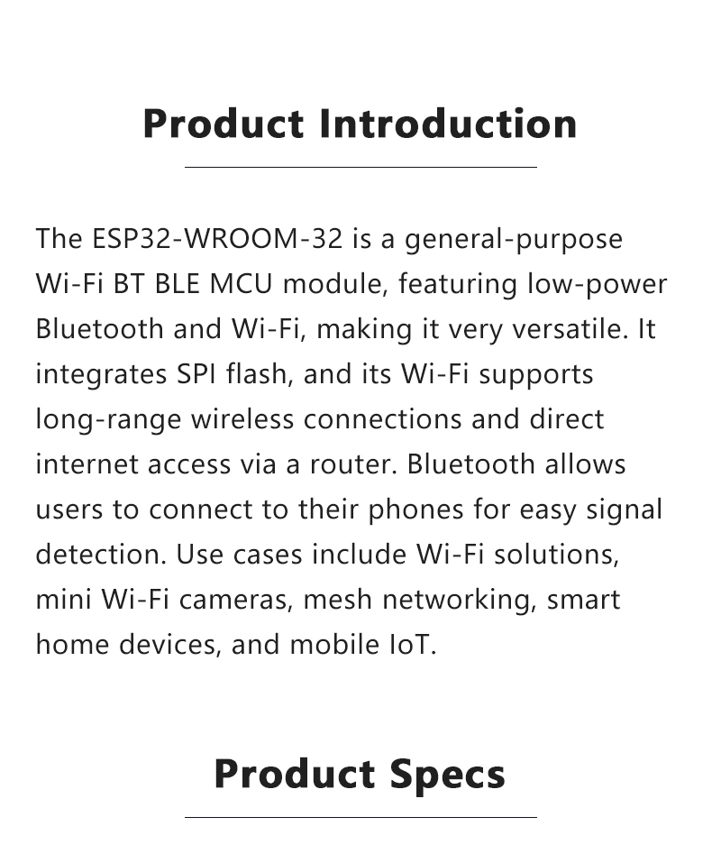 ESP32 CP2102 Development Board Type C Interface WiFi Bluetooth Dual ...
