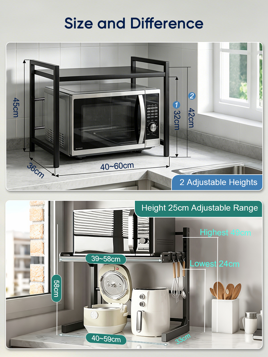 Adjustable Microwave Oven Rack Kitchen Air Fryer Rack Rice Cooker Rack ...