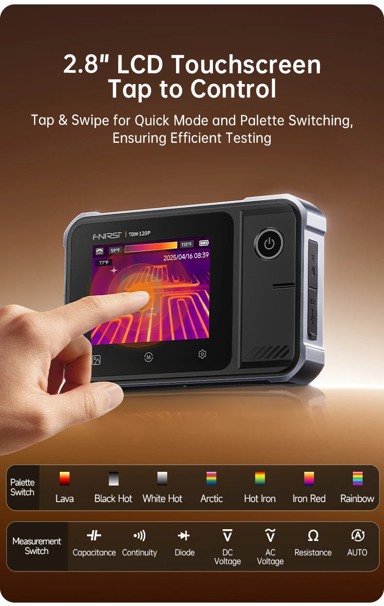 【台灣發票】FNIRSI TDM-120/TDM-120P Multimeter Thermal Imaging Infrared ...