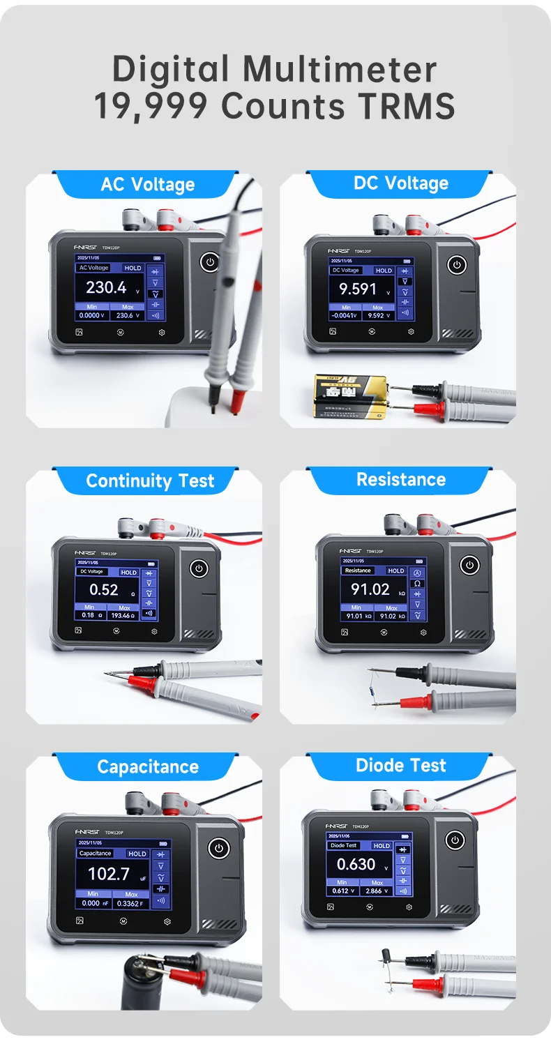 【台灣發票】FNIRSI TDM-120/TDM-120P Multimeter Thermal Imaging Infrared ...